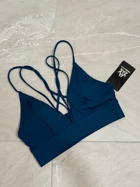 The Free Yoga Teal Strappy Bralette NWT Yoga Athleisure